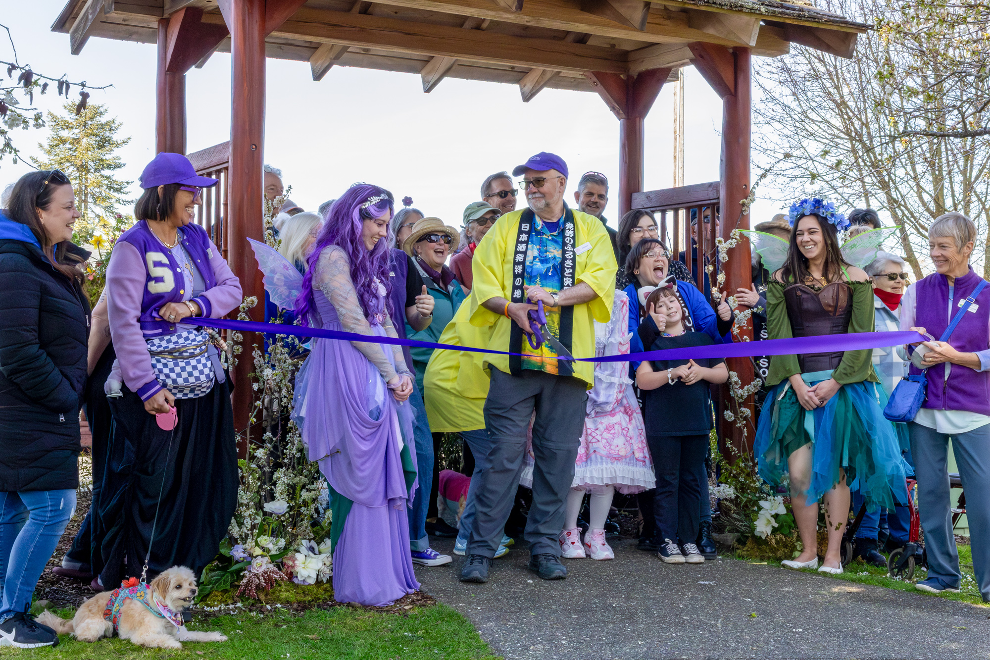 ribbon cutting at the park